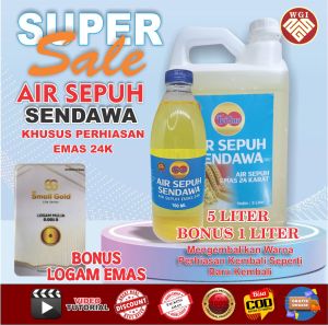 Air Sepuh Siap Pakai Cairan Pembersih Perhiasan Emas Perak Sendawa 5 Liter