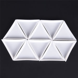 Hmeme 10 chiếc đĩa tam giác đều dùng để đựng Hạt trang sức nhựa môi trường