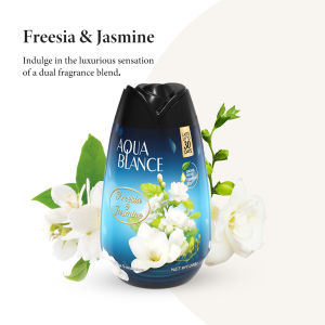 AQUABLANCE Scented Gel Air Fresheners | IFRA Certified Natural Essential Oil | 200g For Car Room Toilet ( Mix & Match )