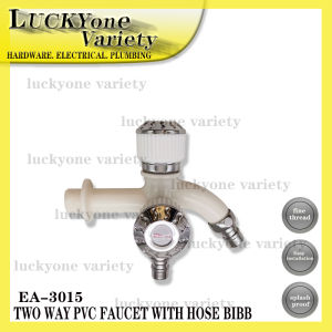 KNOB TYPE HANDLE TWO WAY PVC FAUCET WITH HOSE BIBB PF5119