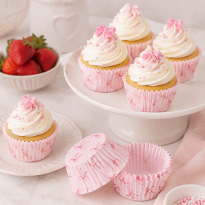 MAOMEI STUDIO 100 pcs Nơ Giấy lót khuôn bánh cupcake Kích thước nhỏ Dụng cụ trang trí Khuôn nướng bánh Dụng cụ làm bánh muffin Giấy chống dầu mỡ Khuôn bánh Trang trí bánh