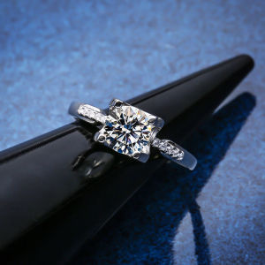 DMY Jewelry Wedding Ring 18k Pure Gold Pawnable Moissanite Ring Real Stering Silver 925 Engagement Ring For Women 18k Pawnable Rings Aesthetic Moissanite Ring 18k Gold Proposal Ring With Box Pawnable 18k
