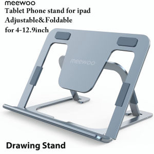 Meewoo Tablet Stand Phone Holder Adjustable Folding Portable Universal Aluminum Alloy for IPad Stand