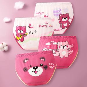 4pcs Cotton Girls Soft Panties Baby Lovely Character Pattern Cartoon Panty Students Boxer Briefs Kids Underwears Children Boxers2026