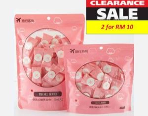 <<CLEARANCE SALES>> Compressed small size cotton face tissue towel (20pcs/pack) READY STOCK