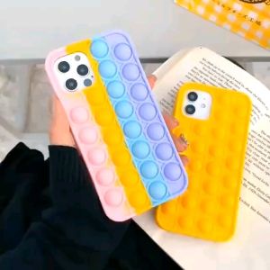 0477 VVV CASE POP IT Iphone 13 13pro 13promax silikon softcase Popit bahan lentur 3D rainbow