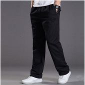 【Plus Size】Mens casual Cargo Cotton Pants Pocket loose Straight Elastic Work Trousers Joggers  Large Size 6XL