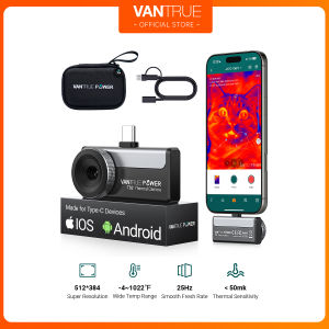 Vantrue TS2 Thermal Imaging Camera for iOSiPad & Android8mm Macro Vision Infrared Imager w/Manual Lens512x384 Super Resolution-4°F~1022°F Temp RangeWork for Home HAVC Inspection
