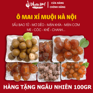 [Hàng Tặng Ngẫu Nhiên] - Ô Mai Xí Muội sấu bao tử mơ dẻo mận khía mận cơm me chanh cóc... Hà Nội Phan Huệ Đặc Biệt (100gr). Đặc Sản Hà Nội.