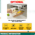 Kitchenut Stainless Steel 304 Wall Mounted Kitchen Rack Hanging Shelf Organizer Rak Dapur. 