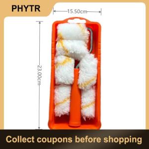 【PHYTR】 8Pcs High Density Fabric Paint Roller Set 2 Inch Mini Paint Rollers and Tray for Precise Detail Painting Walls Doors