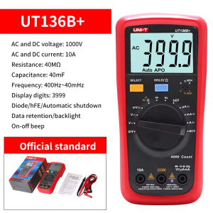 Đồng Hồ Vạn Năng Kỹ Thuật Số UNI-T UT136B + UT136C + Phạm Vi Tự Động 1000V 10A AC DC Máy Kiểm Tra Dòng Điện Áp Máy Đo Điện Dung Đo Nhiệt Độ