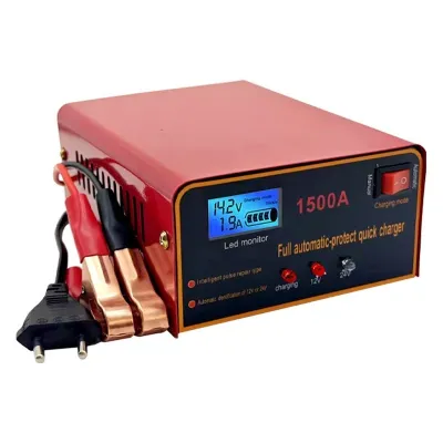 Charger Aki 12V/24V Smart Battery Charger Mobil Motor Case Aki Mobil Case Aki Motor