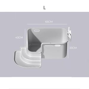 POPOCOLA  Open Top Cat Litter Box - XXL