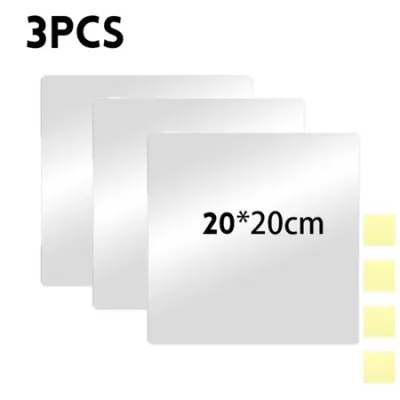 【HD Square Mirror 】1-5pcs/ Set 20*20cm 30*30cm 40*40cm Acrylic Soft Mirror Stickers/DIY Make-up Mirrors Wall Sticker Home Decor