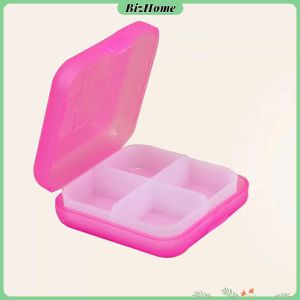 BizHome กล่องยา มินิ กล่องสีสันลูกกวาด หลายช่อง กล่องยาแบบพกพา สปอตสินค้า Cross-packing pill box