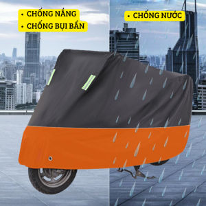 Bạt trùm xe máy 2 lớp cao cấp chống nắng mưa. Bạt che xe máy (xe Sh mode Lead Vision Waves ...)