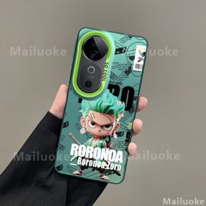 Vivo V40 V30 V29 5G Case Vivo V40 V30 Pro 5G Anime One Piece Luffy Zoro Shockproof Case Matte Hard Phone Case with Camera Protector Anti Fingerprint