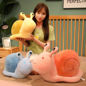 【Ready Stock】20/38/50/65cm Cartoon Snails Plush Toys Lovely Animal Pillow Stuffed Soft Kawaii Snail Dolls Sofa Cushion Cute Birthday Gift for Girls