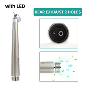 HORYN Dental 45 Degree LED High Speed Handpiece Air Turbine Anti Retraction Surgical Handpiece