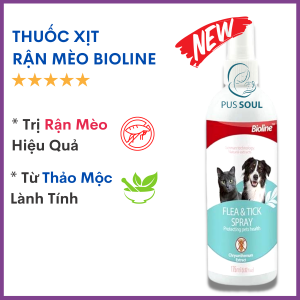 [Khỏe Mạnh] Thuốc Xịt Trị Rận Mèo Bioline – Giải Pháp Trị Rận Cho Mèo Diệt Bọ Chét Mèo Trong Nhà Hiệu Quả - PusSoul
