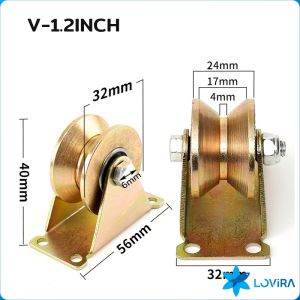 LoviRa 1.2 inch stainless steel sliding door roller reverse track rolling door steel wire rope track