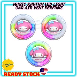 【B276 READY STOCK】Sanrio Family Music Pickup Rhythm LED Light Car Vent Perfume Ambient LED Light Car Aromatherapy