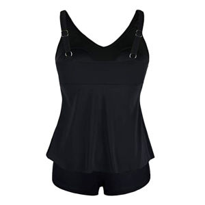 Black Women's Tankini Swimsuits: Y1710TB & Twist Front Bathing Suits
