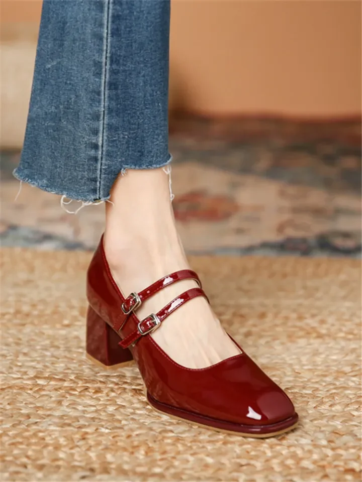 Red mary janes store womens