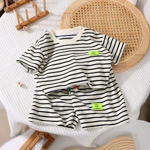 0-6yrs Baby kids terno for boy girl T-shirt w/shorts