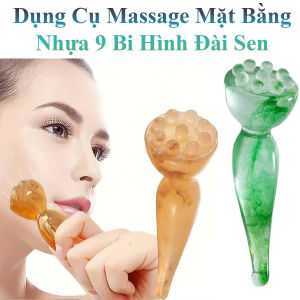 Dụng Cụ Massage Bằng Nhựa Hình Đài Sen 9 Đầu Bi Dài 13Cm