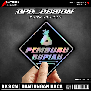 [BISA COD] VARIASI GANTUNGAN KACA AKRILIK CUSTOM MOBIL DAN TRUCK GPC 001 HOLOGRAM VIRAL