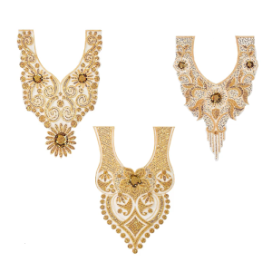 Embroidered Beads Applique for Wedding Dress Evening Gown Sew on Collar Patches Beaded Sequins Sew on Patches Applique