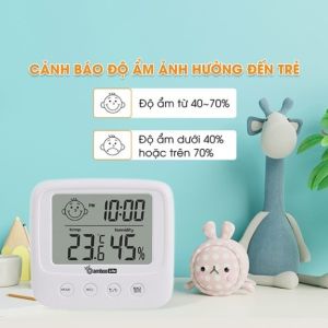 Nhiệt Ẩm Kế Điện Tử LCD Mini Có Đèn Nền | Máy Đo Nhiệt Độ Độ Ẩm Không Khí Phòng Em Bé
