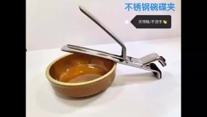 New Stainless Steel Anti-Scalding Dish Plate Gripper Clips Oven Clips Kitchen Food Tongs Dish Gripper Hot Bowl Multifunctional Non-slip Holder Pot Plate Tools Microwave