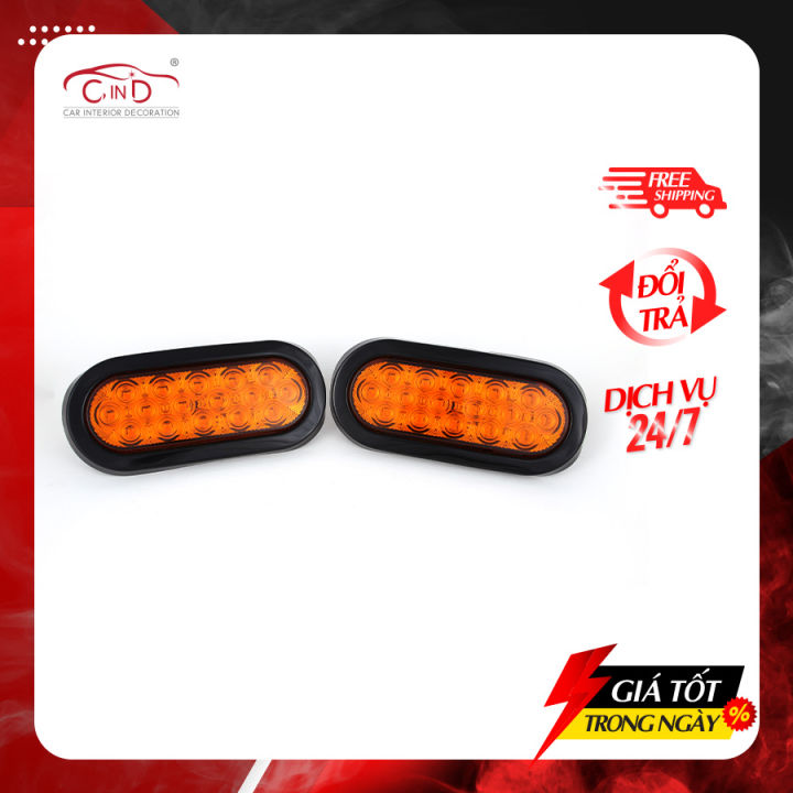 Combo 2 Đèn Led Hình Oval Xe Tải VIAIR VI-019 24V Màu Vàng - Nhập Khẩu ...