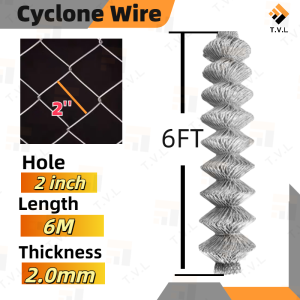 3/4/5/6FT Galvanized Cyclone Wire Mesh 6m Chain Link Fence for Farm Fence Pang Bakod Net Mesh