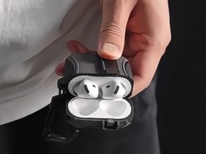 AirPods 4 & ANC Case Compatible Security Lock Built-in Phone Stand Heavy Duty Armor