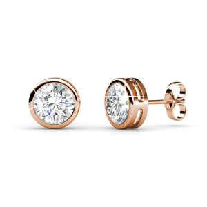 Her Jewellery Simplicity Earrings - Luxury Crystal Embellishments plated with 18K Gold