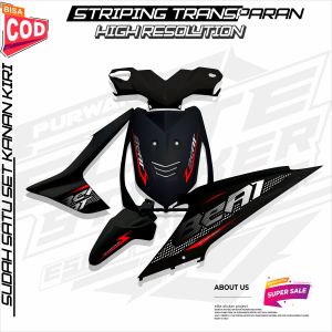 STRIPING VARIASI TRANSPARAN BEAT KARBU 2008 STICKER CUSTOM
