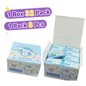 💖Ready Stocks💖Baby Soft Wet Wipes 1 Box 32 Packs 8PCS Mini Wet Tissue For Kids Adults Travel Daily Use