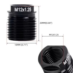 OKKFINE Aluminum Material Shift Knob Adapter Inside Thread Black Transmission Knob Adapter Accessories Thread Adapter