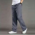 Men's Cotton Pants Loose Straight Cut Work Jogger Pant  Seluar Slack Lelaki Casual Cargo Trousers. 