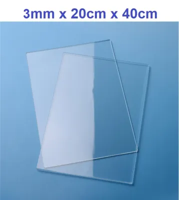 [3mm 20x40cm] Tấm nhựa mica cứng trong suốt làm hồ cá hộp kính trang trí ốp biển số cắt theo yêu cầu - Luân Air Models