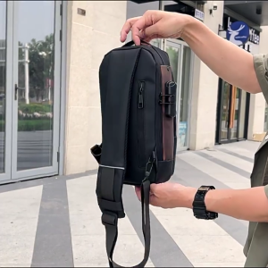 Đeo Trước Ngực Nam Túi Đeo chống trộm Túi đeo vai với Khóa mật mã Túi thể thao ngoài trời Túi Du Lịch Túi đeo chéo thời trang
