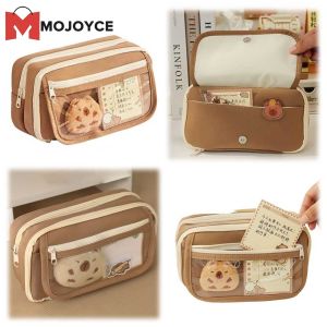 Mojoyce Túi đựng giá đựng văn phòng phẩm capybara khóa kéo Dễ Thương Dung tích lớn capybara 9 lớp văn phòng phẩm