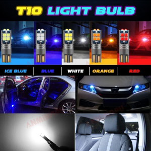 ANMINGPU T10 Led Park Lights 12V 24V for Truck Motorcycle Scooter Car T10 W5W Position Light License Plate Light DRL