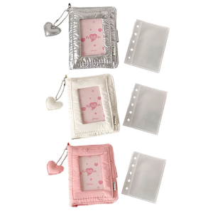 Minimalists Travel Friendly 3Inch Photo Album Removable Inserts Pocket Sized Picture Organizers 5 Rings Photocard Binder