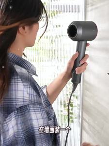 AE Suction cup hair dryer holder for home use no-drill wall-mounted bathroom stand hair dryer storage rack for the bathroom