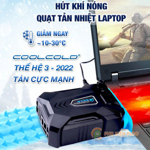 Quạt tản nhiệt laptop Coolcold ICE TROLL magic V3 Cooler - Quạt hút gió tản nhiệt máy tính xách tay gaming làm mát cực mạnh